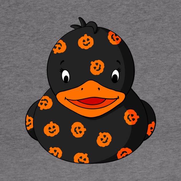 Pumpkin Pattern Rubber Duck by Alisha Ober Designs